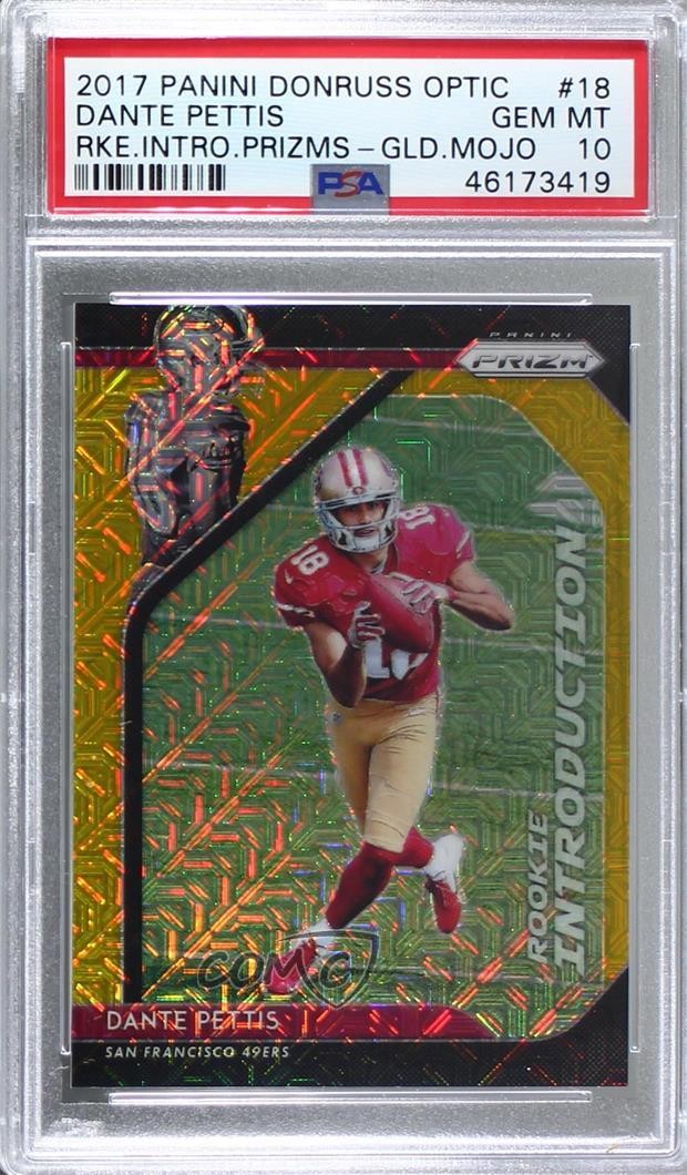 2018 Prizm Rookie Introduction Gold Mojo 6/10 Dante Pettis PSA 10 GEM MT RC fq3