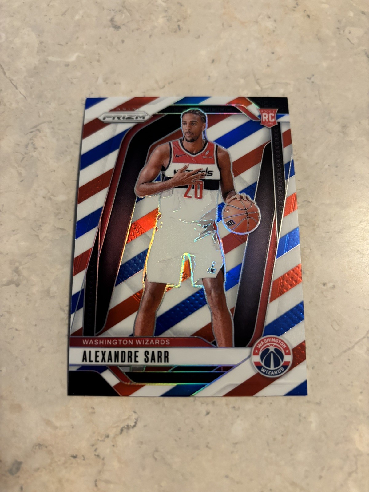 2024-25 Panini Prizm - Alexandre Sarr #264 Red White & Blue Prizm (RC)
