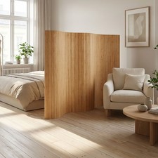 Paravent bambou marron 145x250 cm séparateur pièce cloison brise-vue Homestyle4u