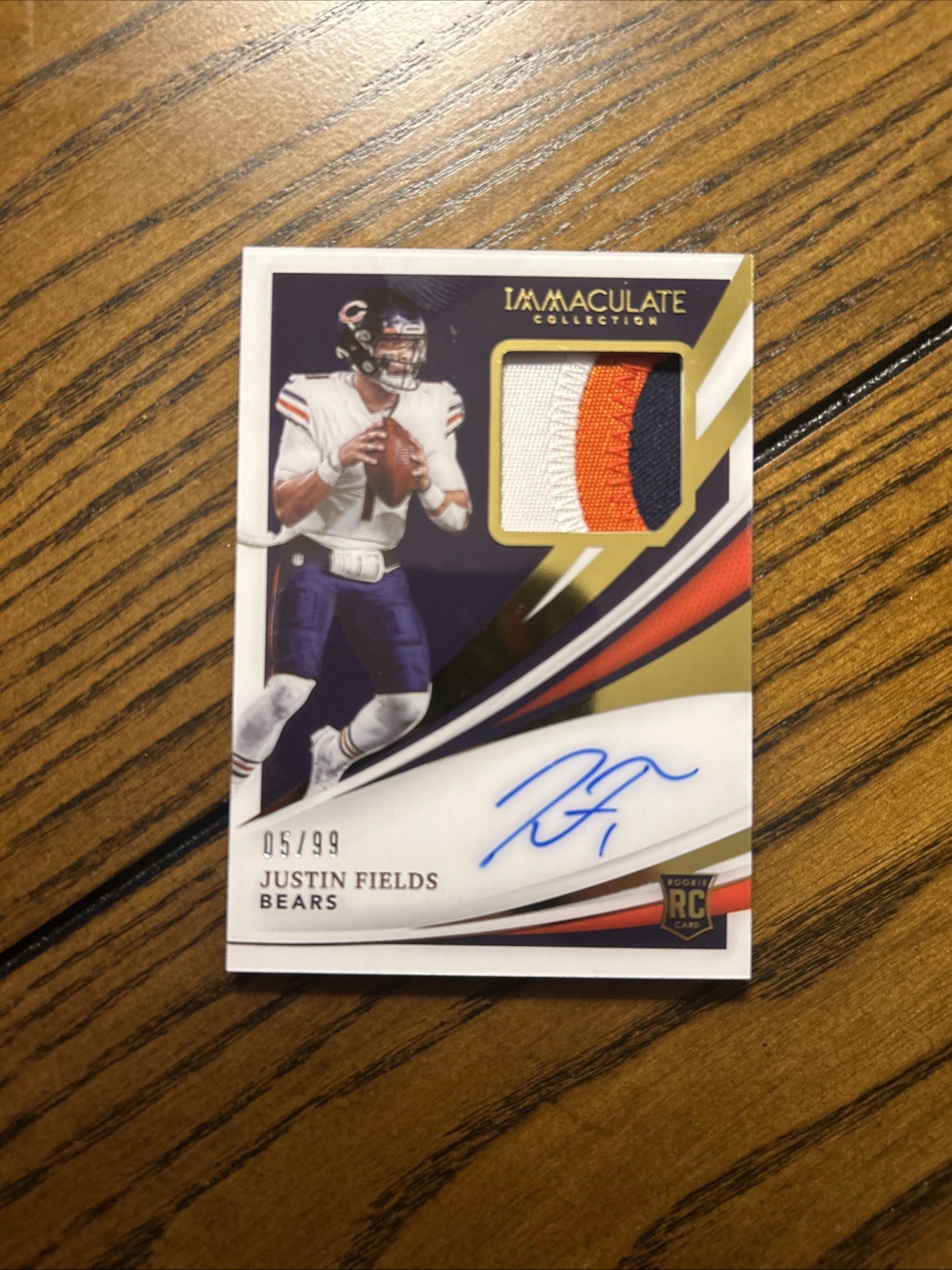 2021 Panini Immaculate Auto Justin Fields #103 RPA /99 Rookie RC Chiefs