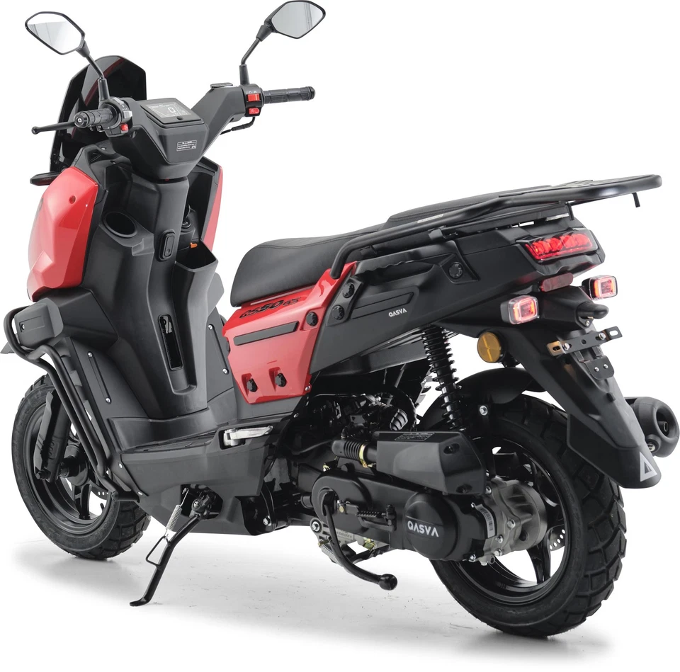 Motorroller 50 ccm Burnout QS50 GS Rot 45 - Bild 4 von 4