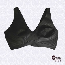 Spanx Large Wireless Haute Contour Bra Black Firm Compression Pullover