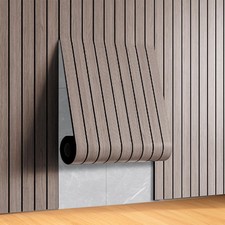 3D Imitation Wood Effect Stripe Wallpaper Roll Self Adhesive Vinyl Wall Panels