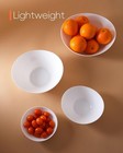 Oval Serving Bowls Set of 4, 15/20/43/66 OZ Opal Glass Lightweight White Nesting — photo 9