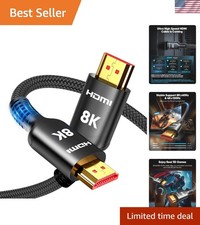 HDMI Cable 15 FT Long, 10K 8K 4K Ultra HD High Speed HDMI Cord 48Gbps Braided...