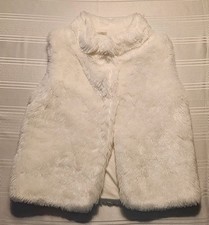 CARTER'S WHITE FAUX FUR VEST. GIRL'S SZ 4