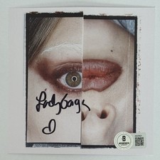 SIGNED Lady Gaga Mayhem AUTOGRAPHED HEART Album Photo Card & CD BAS Beckett COA