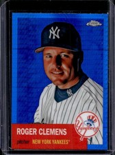 2022 Topps Chrome Platinum Roger Clemens Blue Prism Refractor #327 Yankees
