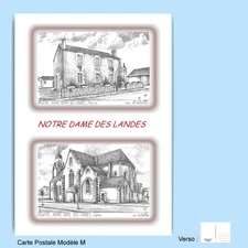 CP M 44175-331 POSTCARD 2 DRAWINGS 44 NOTRE DAME DES LANDES