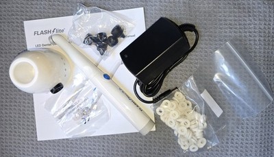 DenMat Flashlite 2.0 LED Curing Light w/Charging Base, accessories