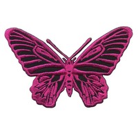 AufnäHer Schmetterling Pink Patch BüGelbild Abzeichen AufbüGler