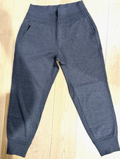 Athleta Womens Stretch Heather Gray Pull -On Joggers -Pre-owned Size M
