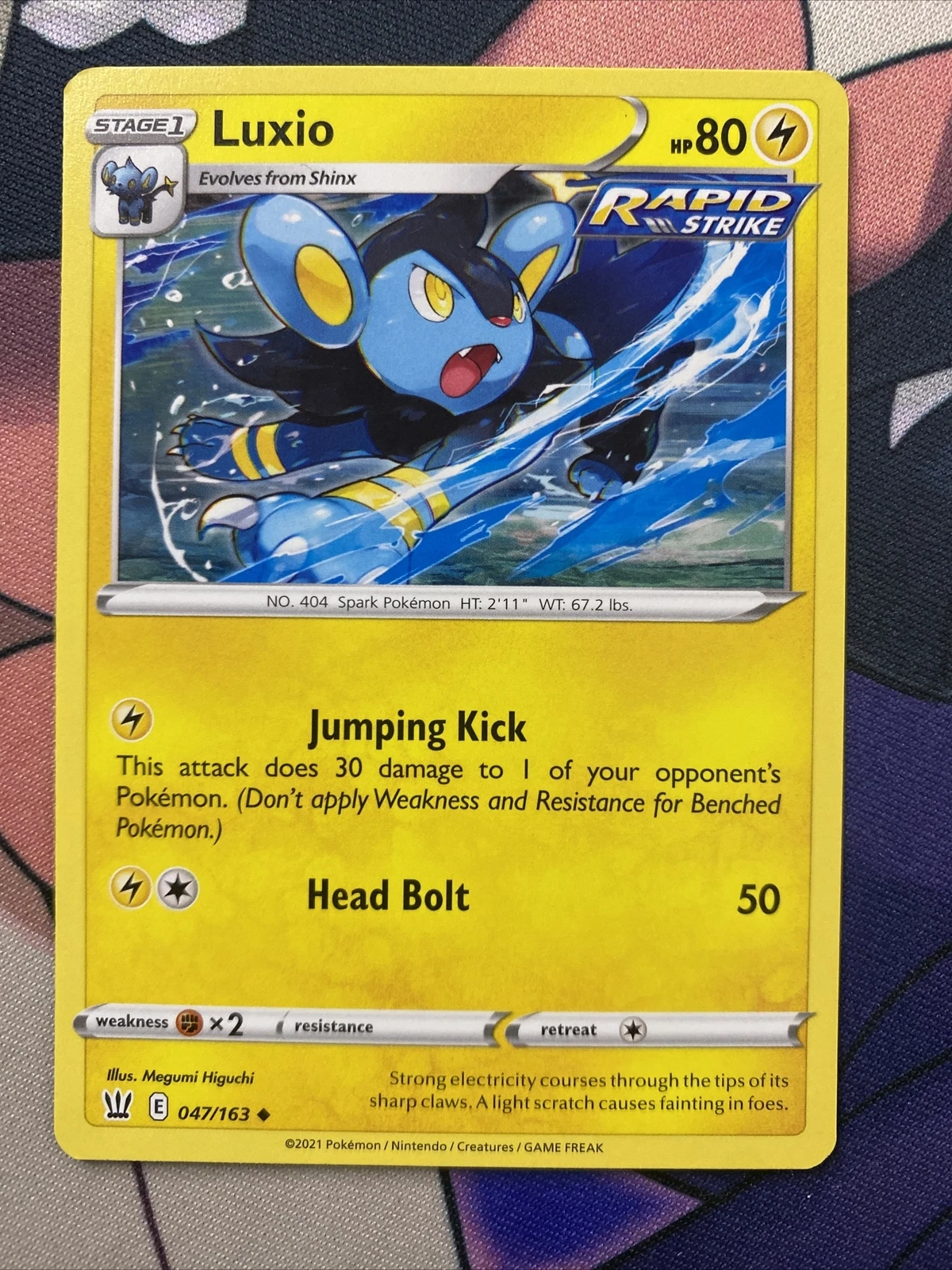 Luxio Hp 80 Lightning Holo #47/163 Pokemon 2021 Card | eBay