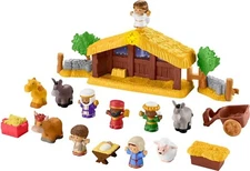 Fisher-Price Little People Toy Nativity Set with Music Lights and 18 Pieces