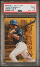 1996 SELECT CERTIFIED MIRROR GOLD #122 RICHARD HIDALGO ROOKIE SP 1/30 PSA 9 MINT