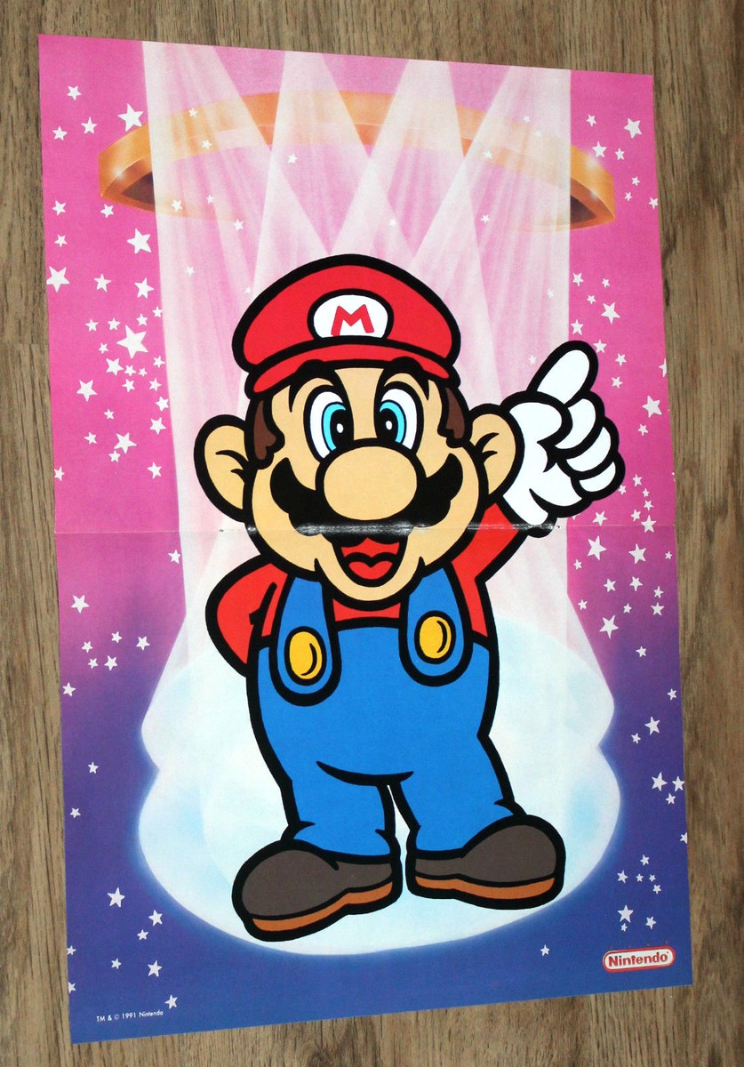 Nintendo Super Mario World SNES small Poster | 42x30cm | Super