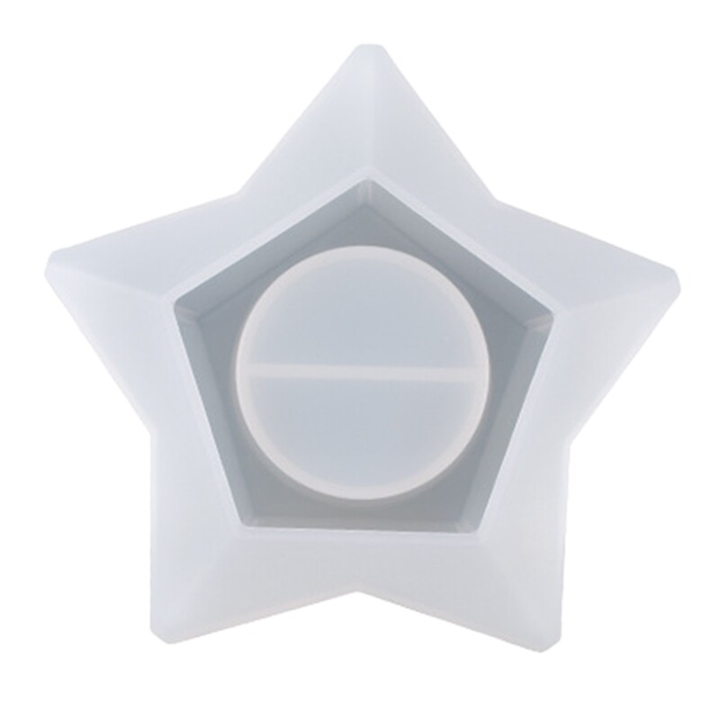 Tealight Holder Silicone Mold Rhombus Star Candlestick Epoxy Resin