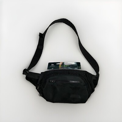 New Travelon Anti-Theft Metro Small Waist Pack Crossbody Bag Black Unisex