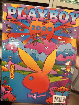Playboy January 2000 Playmate-Bernaola Twins Peter Max collector cover