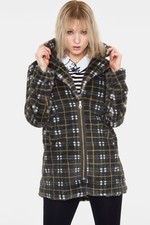 Jawbreaker Teenage Dirtbag Plaid Faux Fur Coat Xs S M L Xl 2xl Green