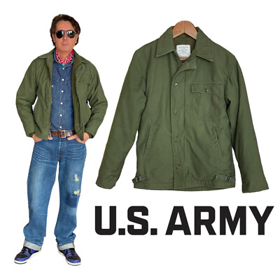 Small . Authentic 1981 USN A-2 deck jacket US Navy