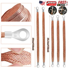 Automotive Car Truck Firewall Body Frame Copper Engine Ground Strap Cable Kit