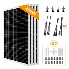 200W 400W Mono PV Solar Panel 12V Off Grid Battery Charging RV House Boat Camp