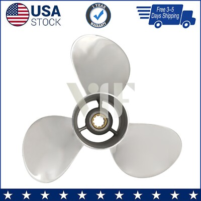 10 1/4 x 11 Stainless Outboard Boat Propeller For Suzuki 20-30HP 10Tooth RH
