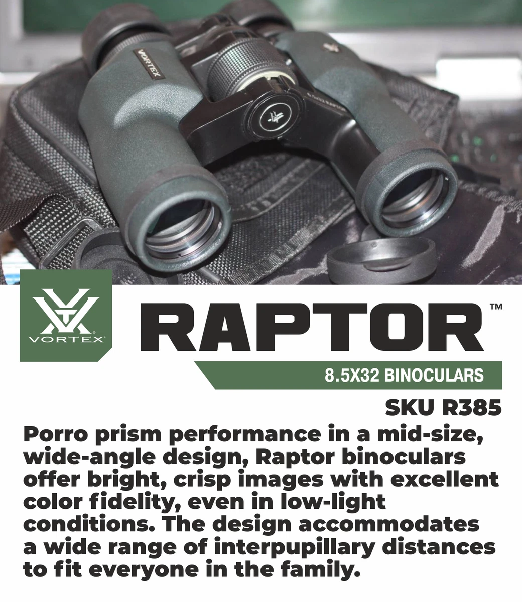 Vortex Optics Raptor 8.5x32 R385 Porro Prism Binocular eBay