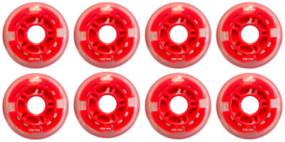 80mm  Inline Skate Wheels that flash and light up by Trurev  (pack of 8)