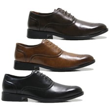 MENS BROGUES LACE UP SHOES SMART CASUAL OXFORD FORMAL WEDDING OFFICE DRESS WORK