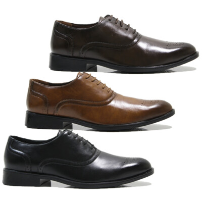 HERREN BROGUES SCHNÜRSCHUHE SMART FREIZEIT OXFORD FORMELLE HOCHZEIT BÜROKLEID ARBEIT