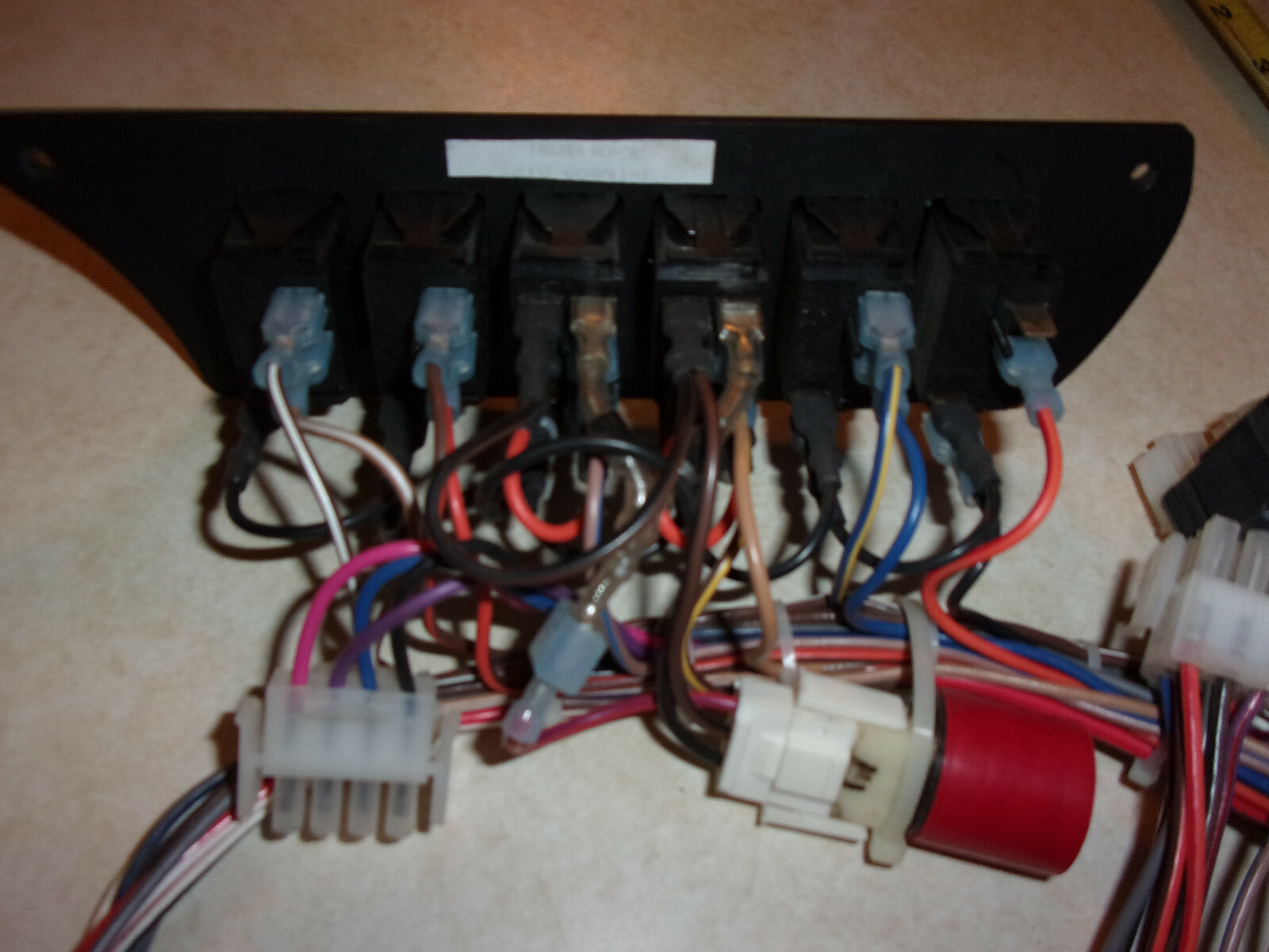 USED TRACKER SWITCH PANEL 6 LIGHTED SWITCHES AND WIRING SEE PICTURES eBay