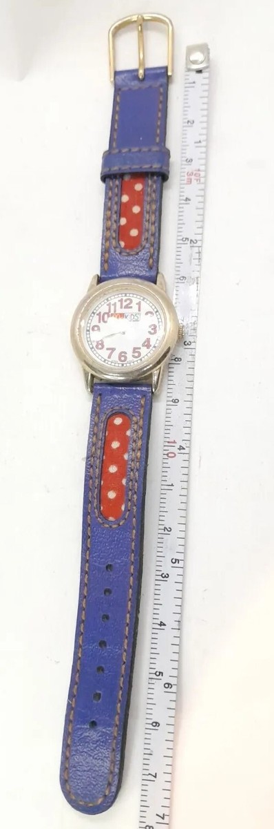 McDonald's 時計 Vintage McDonalds Mc Kids Watch 90s Gold Tone Case Blue Red