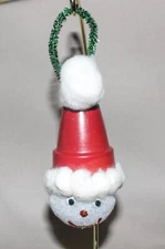 Homemade Snowman Head Christmas Ornament 5” Cute!
