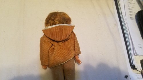 Cabeza de muñeca americana vintage 1963 con cuerpo ideal BS-12 12" traje de pana - Imagen 6 de 11