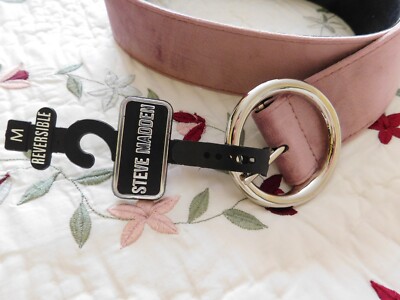 STEVE MADDEN reversible faux-leather round buckle womens  display picture 1