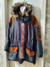 Vintage Julia Michael Parka Dark Green Hooded Coat Sz 1x