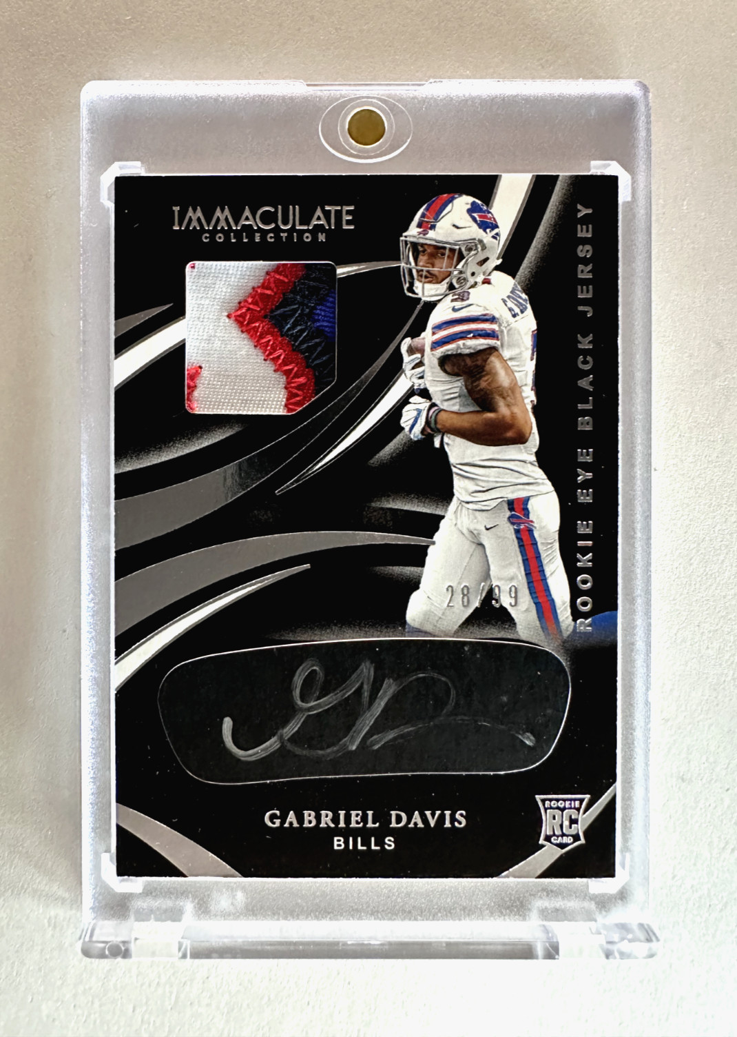 Gabriel Gabe Davis 2020 Immaculate Rookie Eye Black Jersey Auto /99 Bills *RARE*