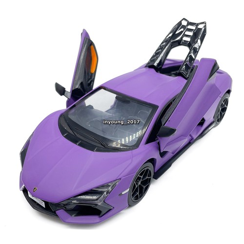 1:24 Lamborghini Revuelto Model Car Diecast Toy Cars Boys Toys for Kids Purple - Picture 7 of 12