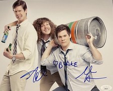 Adam Devine Anders Holm Blake Anderson Signed Workaholics 8x10 Photo JSA COA