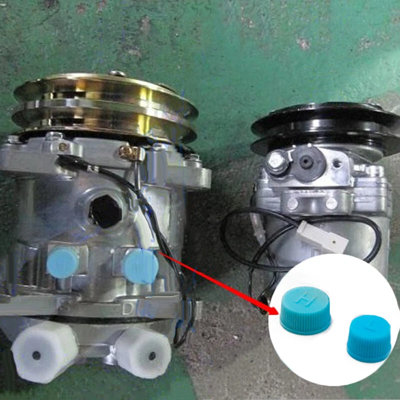 2x R134a Sistema de aire acondicionado de alta y baja presión Tapas de válvula de repuesto Aire acondicionado Foto 3 de 4