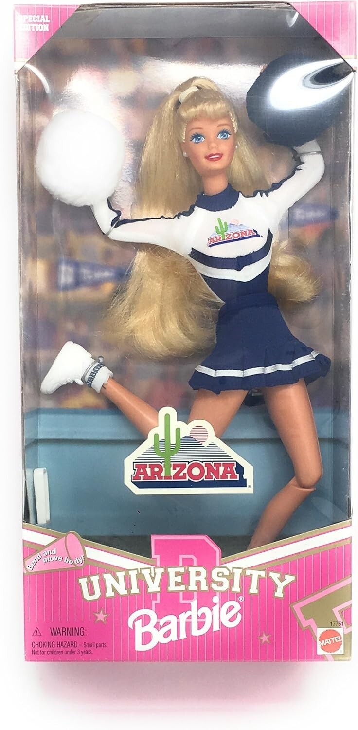 Barbie College University Arizona Wildcat Cheerleader 1996 Mattel NRFB NEW!