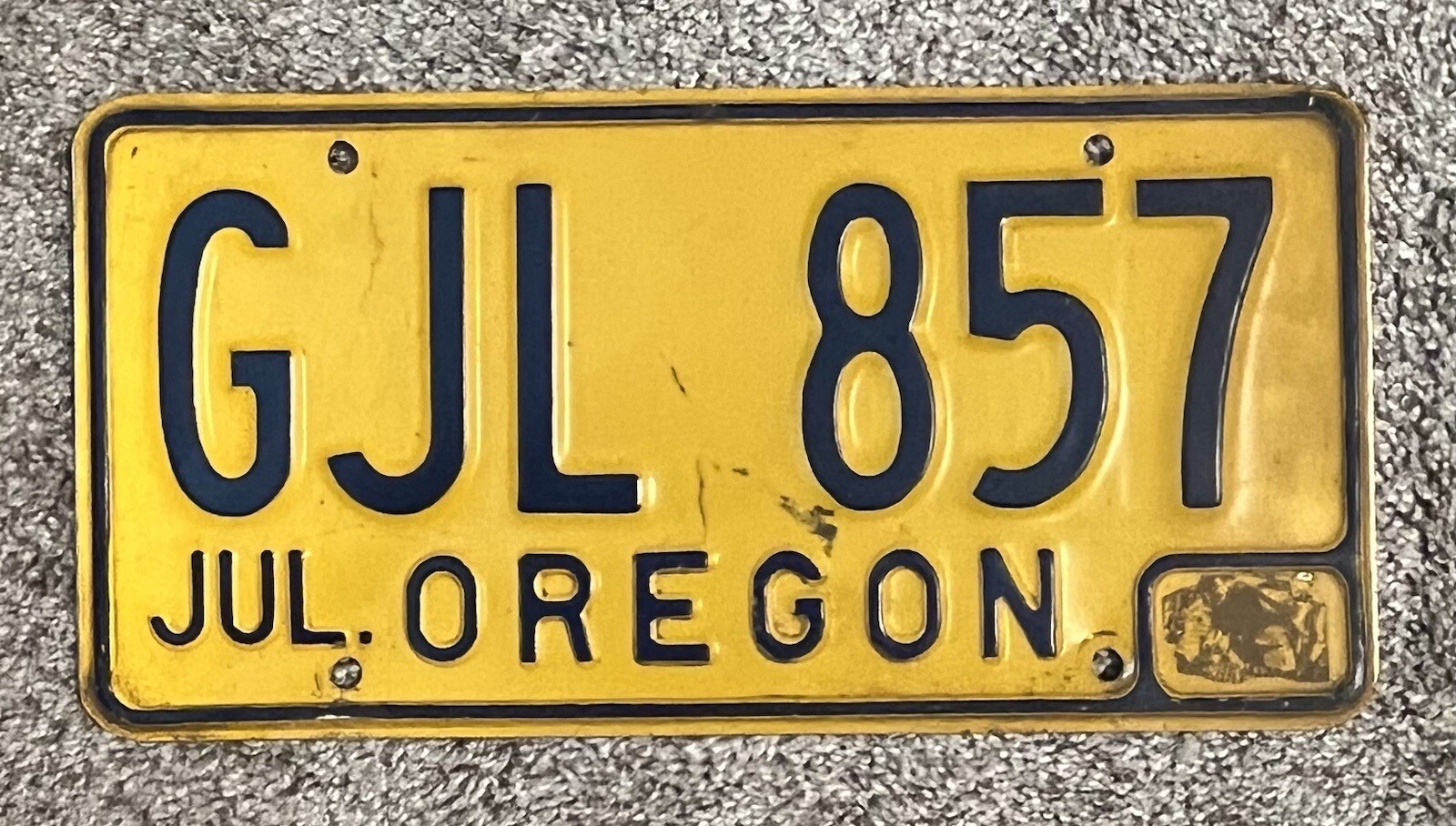 1970s Oregon License Plate GJL 857 Expired Tag July eBay