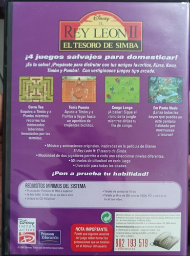 El Rey Leon II El Tesoro de Simba Disney ★ Juego Físico Pc ★ 1ª Edición ★ Españo - Imagen 3 de 3