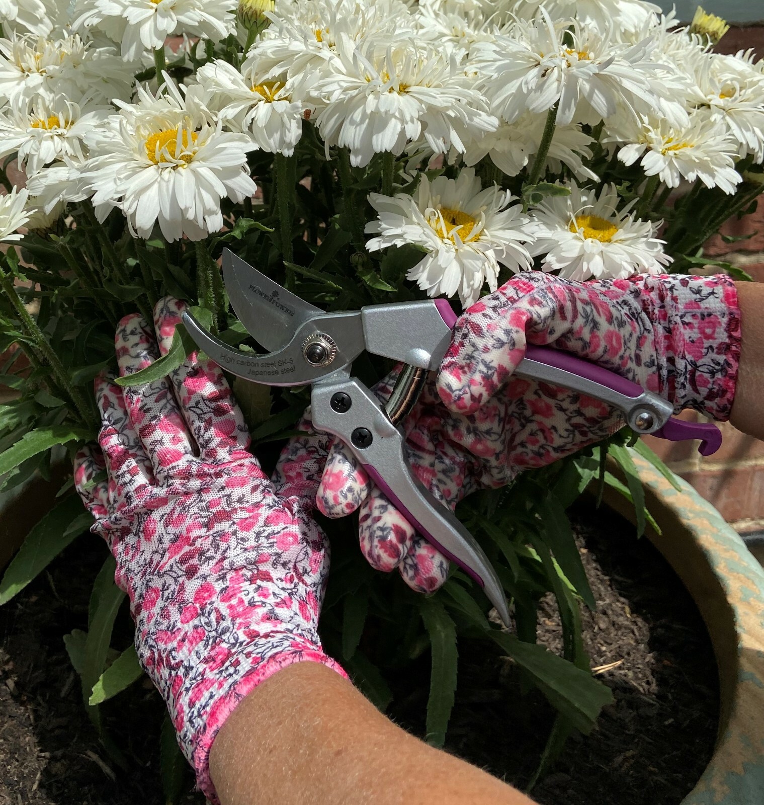 Ladies Gardening Gloves (2 Pairs) and Secateurs Set Ideal Ladies