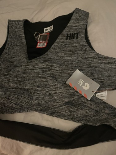 HIIT Sports Bra Crop Longline Yoga Top Comfort Non-Wired Padded Size (L) - Picture 2 of 7