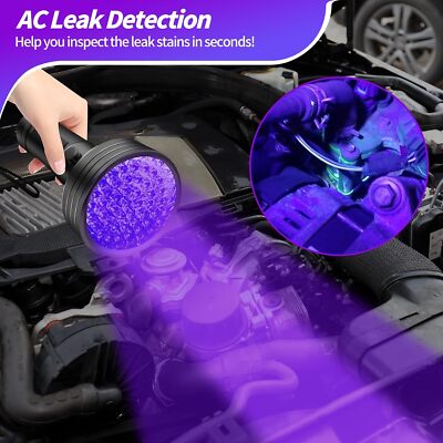 Détecteur De Fuites Pour Climatisation Auto Avec Lampe UV Et Colorant - Outil De Diagnostic De Fluides