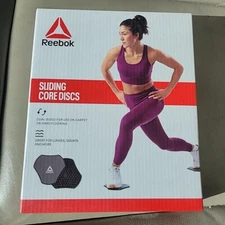Core Sliding Discs REEBOK- Dual Sided Workout Sliders for Carpet & Hardwood NEW
