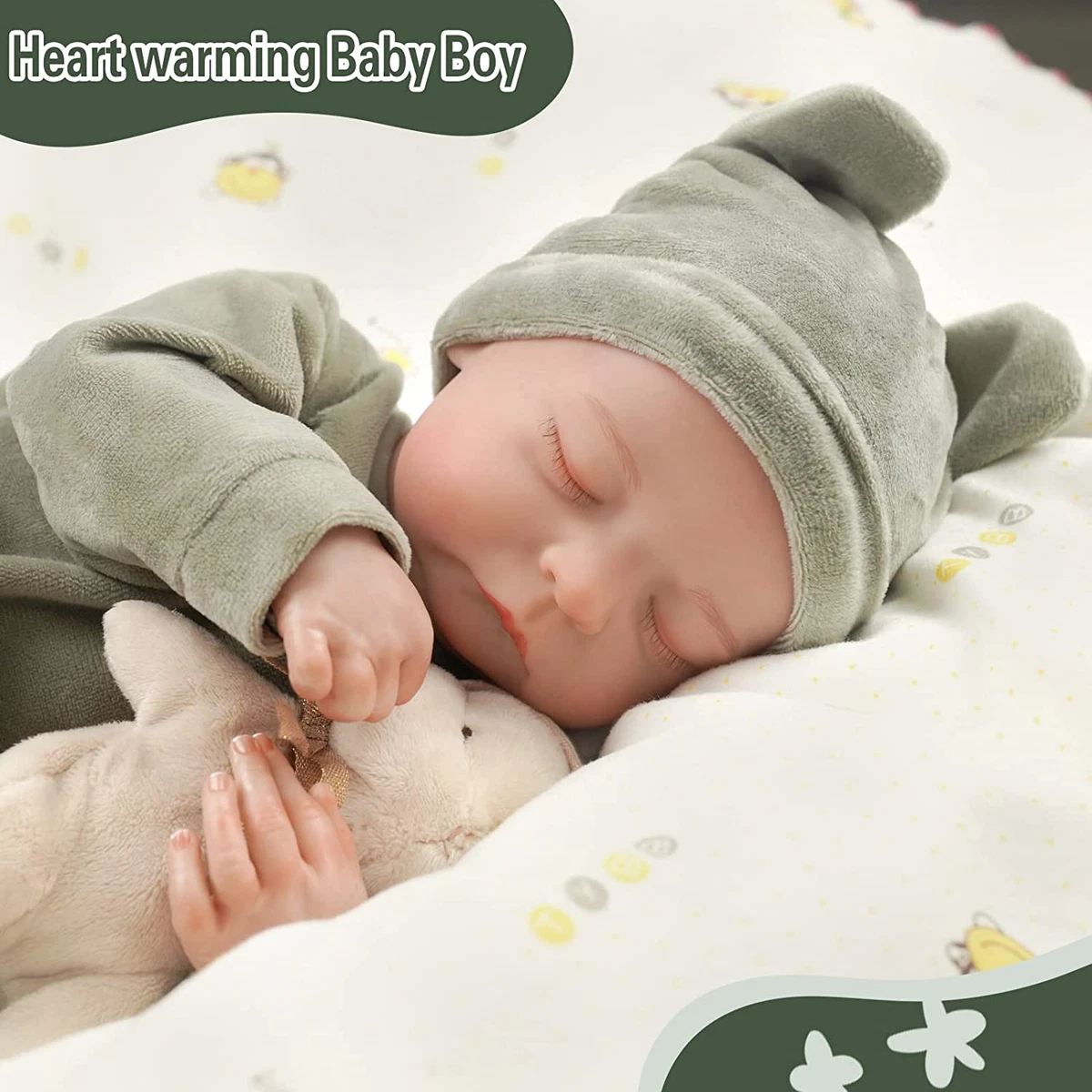 JIZHI Lifelike Reborn Baby Dolls - 17-Inch Soft Body